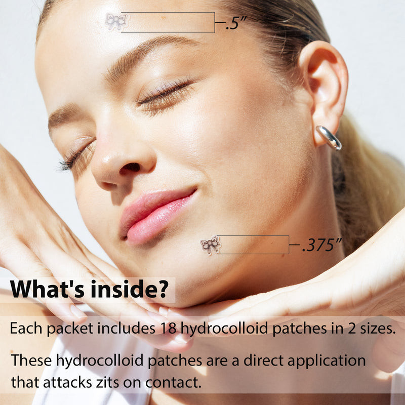 Knot Now Pimple Patches | 18 Black & White Bows